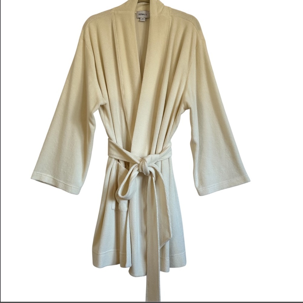 Brownlee Terry Cream Robe Size M/L - Picture 3 of 14